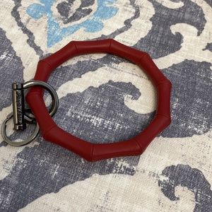 Bangle & Babe bracelet key ring bamboo maroon NEW